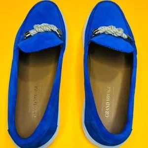 Grand Voyage Bitton Men’s Classic Handcrafted Blue Suede Slip On Shoes Size 9.5 Bitton - Grand Voyage main image 4